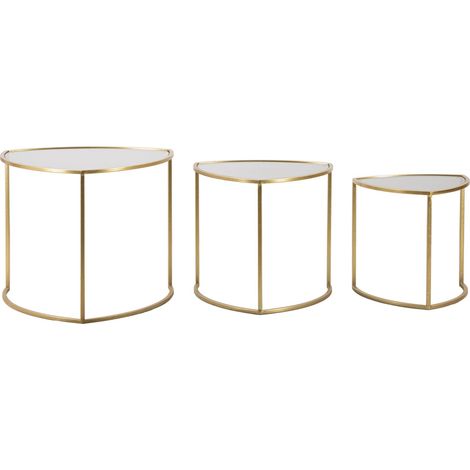 Ensemble triangulaire de table basse 3 pièces cm ø 60x50-50x45-40x40 (1/5)