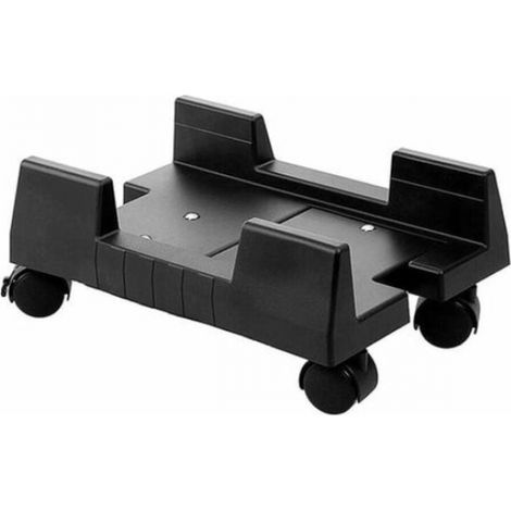 Support mobile pour ordinateur de bureau avec roulettes et largeur réglable (1/4)