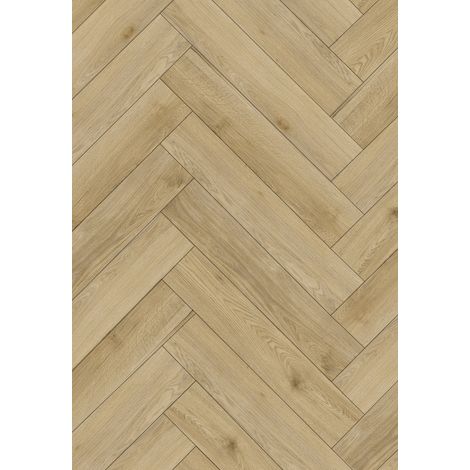 Mexen Charter Oak Vinyl-Paneele Fischgrät 635 x 127 mm SPC 6,5 mm, Unterlage 1,5 mm, 4 V-Fuge, Eiche - F1169-0635-127-505-4V1-01