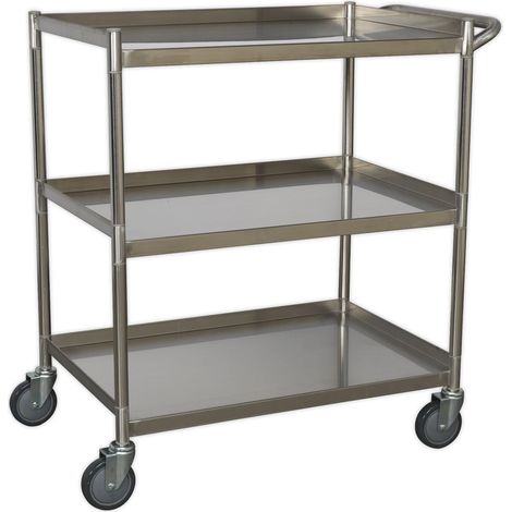 Sealey Workshop Trolley 3-Level Stainless Steel CX410SS (1/5)