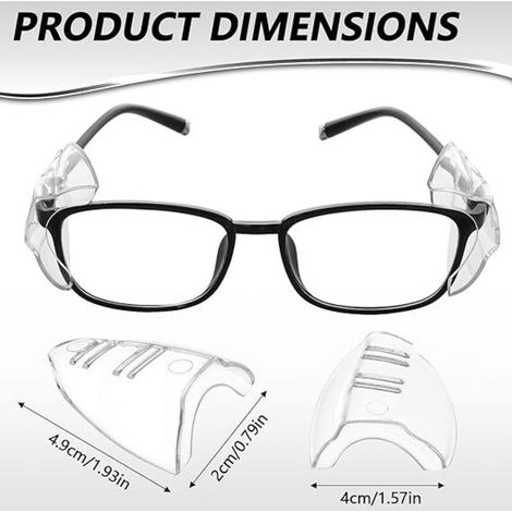 Protections latérales de sécurité pour lunettes, 4 pièces, Protections latérales de sécurité pour lunettes (1/3)