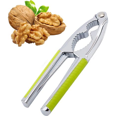 Casse-noix avec en silicone antidérapant .Pince casse noix manuel.Casse Noix.idéal pour décortiquer tout fruits à coques comme des noix. amandes. Noisettes. pattes crustacés crabe. homard. (Grün) (1/5)