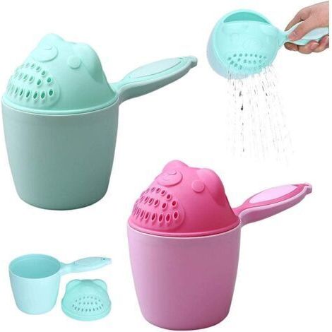 Lot de 2 gobelets de lavage pour les cheveux pour enfants - Portables - Pour la salle de bain et les yeux - Pour les tout-petits (1/5)