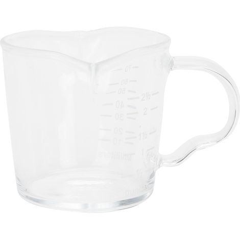 Handgefertigter 70-ml-Kaffeebecher aus Borosilikatglas mit zwei Ausgießern (1/5)