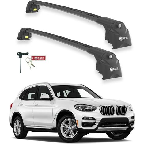 TURTLE kompatibel mit Bmw X3 (G01) 2018-2025 Dachträger Air2 Schwarz (1/5)