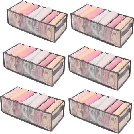 Organizzatore Anwaiju per Armadio Grigio 6 Pezzi 17x36x12 cm (1/5)