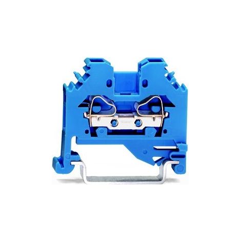 Connecteur de barre omnibus à 2 fils 4 mm² bleu 281-104