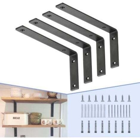 [JAMAIS UTILISÉ] Support triangulaire en L pour étagère murale, support d'angle, étagère suspendue, cloison fixe à angle droit, 295 mm x 130 mm (1/4)