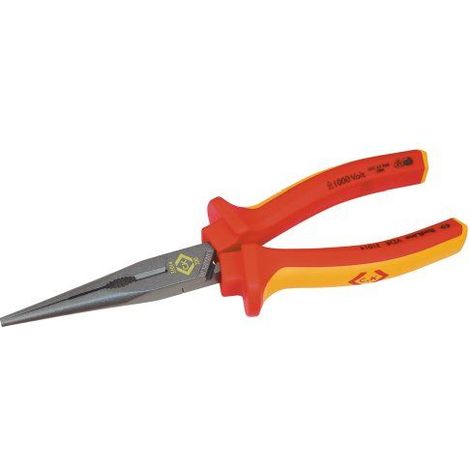 C.K 431014 Redline Pince a becs demi ronds 1000 V 200 mm Rouge