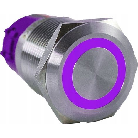 Vandalensicherer bistabiler Drucktaster 250 V 5 A 19 x 38 mm lila (1/4)