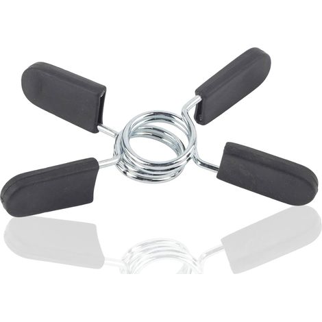 2 PCS Clips de poids pour les barres olympiques, Clips de poids en acier de printemps Pinces en métal pour haltères, haltères (1/5)