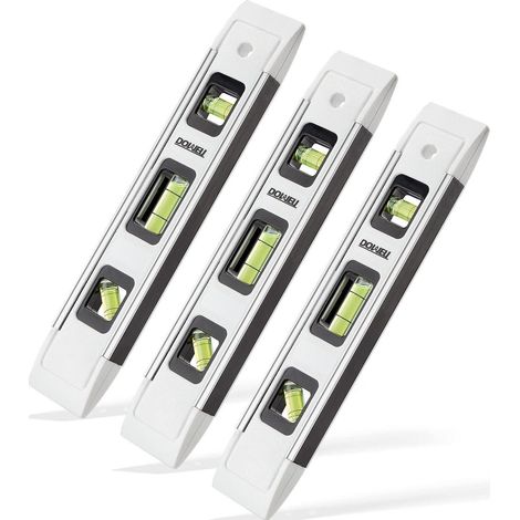 Wasserwaage Torpedo magnetisch 23cm Alu 180 90 45 Grad 3 White (1/5)