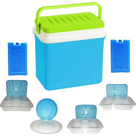 Frigo portatile rigido borsa termica frigorifero porta vivande bibite GIO'STYLE lt 30  2ghiaccio 4contenitori a scomparti (1/5)