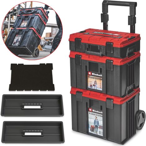 Einhell E-Case Stackable Tower Rolling Mobile Tool Storage Box Trolley Modular (1/5)