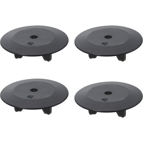 Lot de 4 joints d'étanchéité en caoutchouc pour couvercle d'évier compatibles avec Accessoires de cuisine Noir 55 mm (1/5)