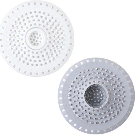 2 Pièces Attrape-cheveux, Filtre Silicone Souple, Grille Anti-bouchage, Accessoire Douche Évier Cuisine