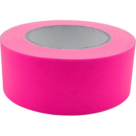 Cinta adhesiva rosa fluorescente de 2 cm x 60 m - Cinta adhesiva de alta calidad - Accesorio fluorescente - Para fiestas - Cinta adhesiva decorativa (1/5)