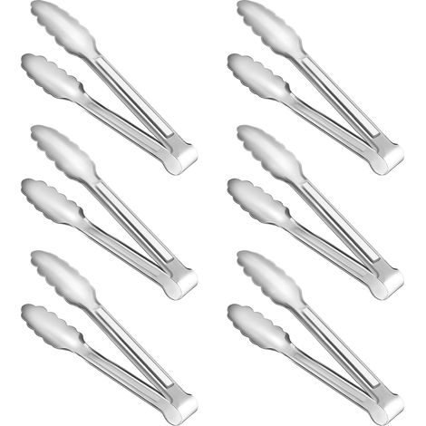 Pinces À Service - Acier Inoxydable - 7 Pouces - Pour Buffet Salon Cuisine Restaurant - Lot De 6 (1/5)