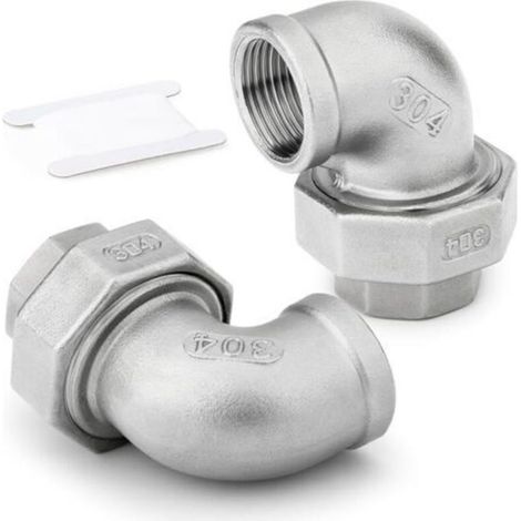 2 piezas 1" BSP codo hembra accesorios de tubería 304, instalación de tuberías (1/5)
