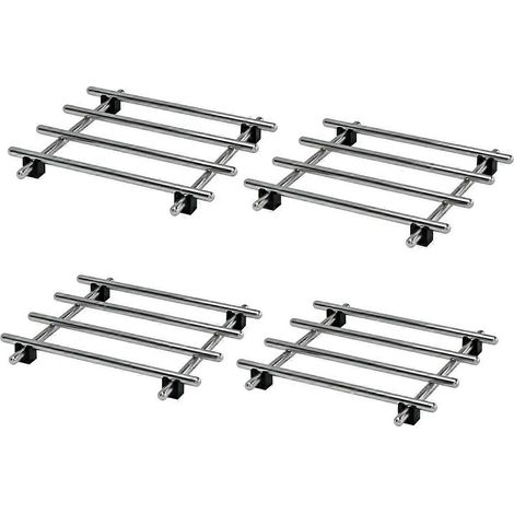 Lot de 4 dessous de plat en acier inoxydable, dessous de plat légers en métal pour casseroles et poêles, grilles de refroidissement en métal (1/5)