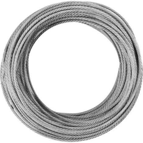 Edelstahlseil, 3 mm Edelstahlseil, 7 x 7 Stahlseilset, 30 m Edelstahlseil für Gardinen, Gartendekoration, Außenbereich (1/5)