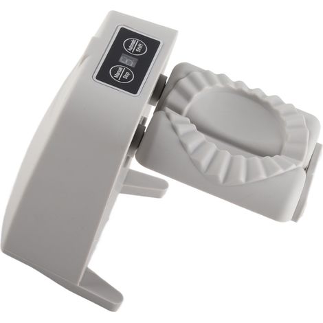 Machine à raviolis électrique automatique et facile à utiliser avec cuillère et brosse, outil de préparation de raviolis automatique pour la maison, gris (1/5)