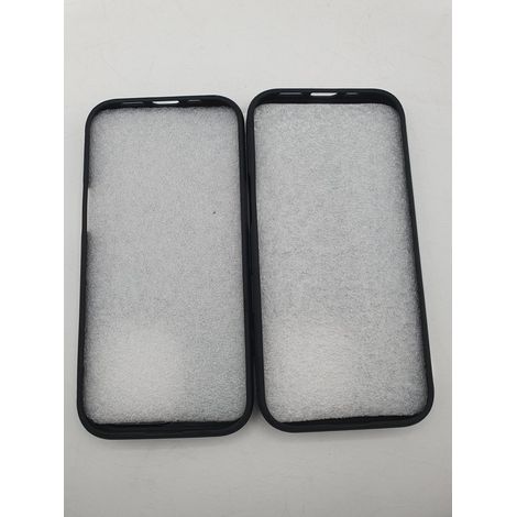 Lot de 2 - SANS MARQUE - Coques de protection smartphone - Dos blanc brillant et bords TPU noirs - Protection antichoc coins renforcés - Voir photos (1/4)