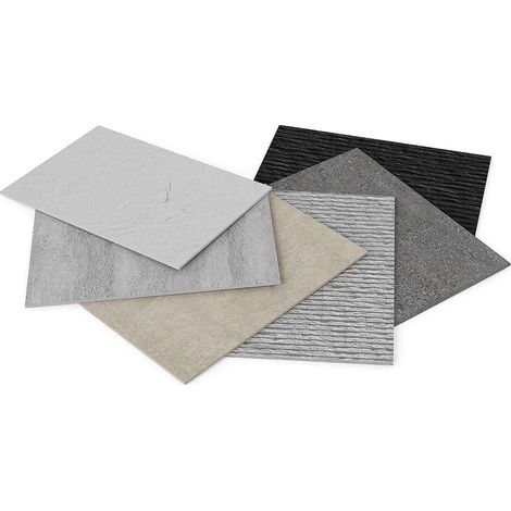 Échantillons de panneaux muraux feuilles de pierre - Lot de 6 coloris et finitions - L20 x H30 cm - SAMOVA