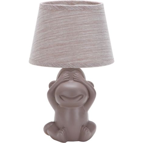 lumetto "monkey non vedo" marrone, e14 (1/4)