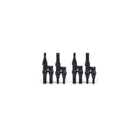 Lot de 2 Paires de Répartiteurs Solaires Y 1500 V pour Prise PV - Compatible Panneaux Photovoltaïques - Crezuo