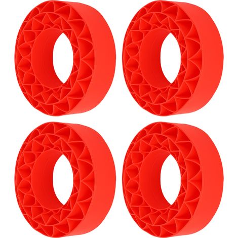 Lot de 4 inserts de pneu en silicone pour SCX10 III 106x42mm, couleur vive, mousse pour pneu 1,9 pouce, rouge (1/5)