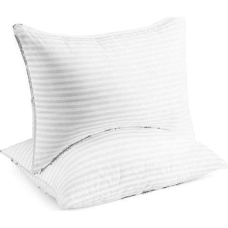 Oreillers de lit Beckham Hotel Collection pour un sommeil réparateur - Taille Queen, lot de 2 - Oreiller rafraîchissant en gel de luxe pour le dos, le ventre ou le côté (1/5)