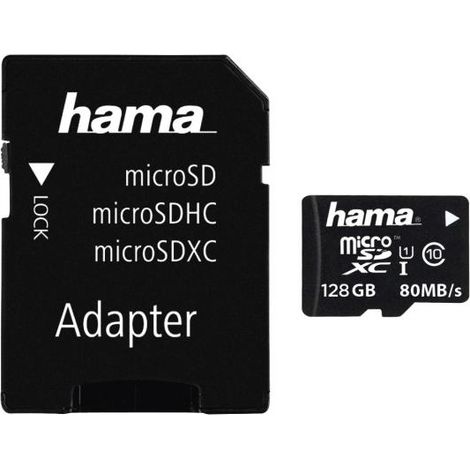 Hama 128GB microSDXC UHS-I Classe 10 (MICROSDXC 128GB CLASS 10 UHSI 100MBS)