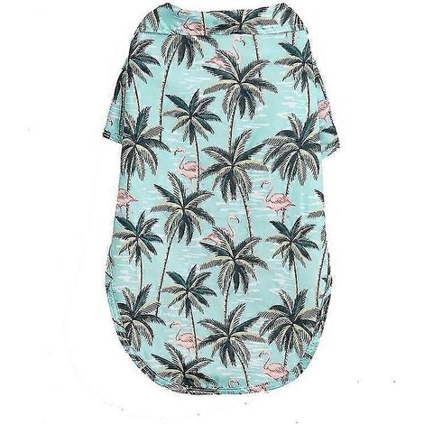 Nueva ropa de verano para perros y mascotas, camisas de playa con estampado de hojas estilo hawaiano para cachorros, gatos pequeños y grandes, perros y chihuahuas, disfraz para mascotas, ropa para mas (1/5)