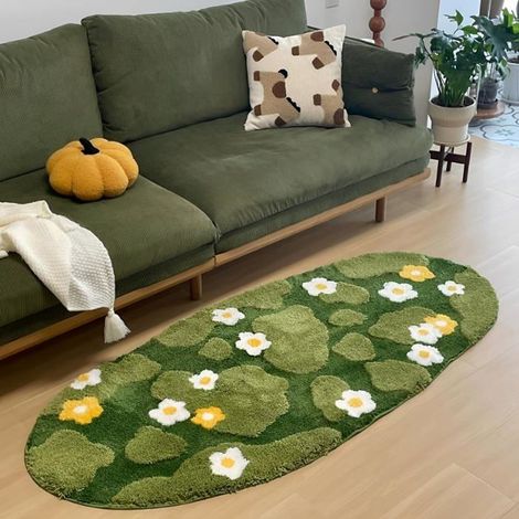 Weicher, rutschfester Badezimmerteppich mit langem und kurzem Flor, maschinenwaschbar. Ideal für den Eingangsbereich oder das Schlaf