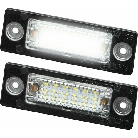 luces para matrícula, LED SMD Epistar, luz blanca fría de 6000K, compatible con CAN-BUS, para VW T5 Caddy Passat (1/5)