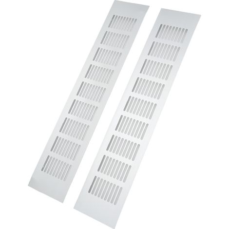 Adatto per confezioni da 2 griglie di ventilazione in alluminio da 80x400 mm per la ventilazione di armadi e guardaroba.