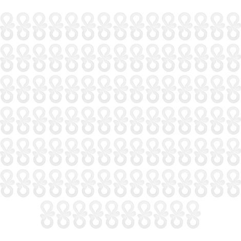 100 clips de fixation pour éclairage de gouttière, crochets de montage, installation facile, accessoires pour suspensions d'éclairage LED (YMMR) (1/5)