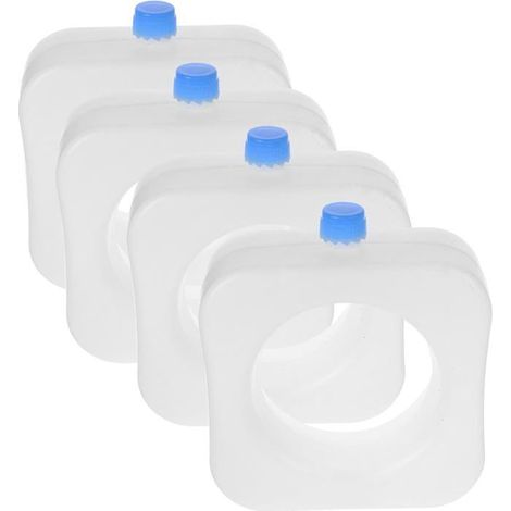 Organisateur de bouteilles de glace - Réfrigérant Format rectangulaire - Pique nique climatiseur - Blanc 4 packs (1/5)