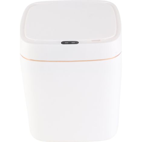 Poubelle automatique sans contact à détecteur de mouvement, 11 L, rectangulaire, en plastique, pour chambre, cuisine, hôtel ou bureau. (1/5)