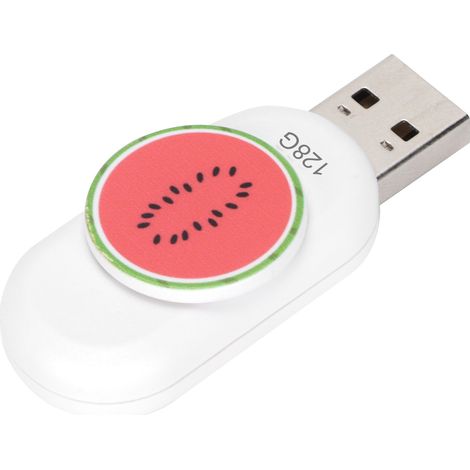 Clé USB 128GB en Forme de Fruit, Stockage Portable Haute Vitesse, Résistante à l'Eau, Design Original Pastèque