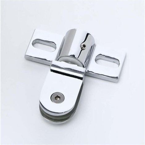 Cerniera per porta in vetro, morsetto per bagno, cerniere girevoli, supporto in vetro, accessori per porta doccia, morsetto per porta in vetro, morsetto superiore e inferiore in acciaio (1/4)