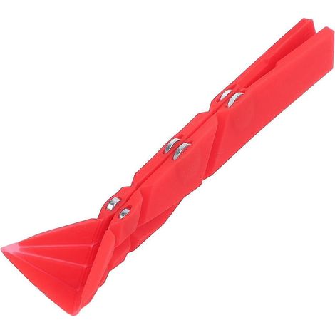 3-in-1 Messlöffel mit flachem Boden, Silikon, magnetisch, faltbar, Küchenhelfer, Rot