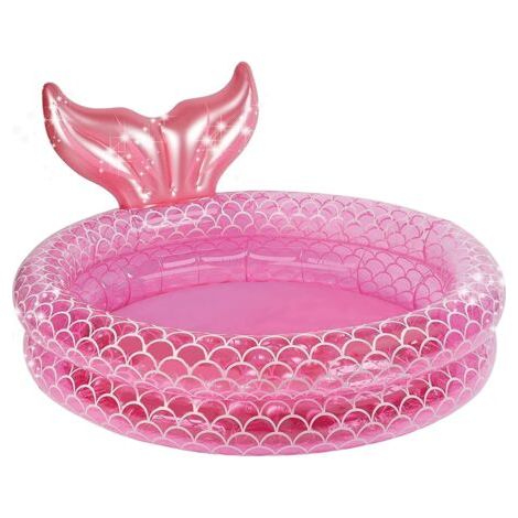 Pataugeoire gonflable, piscine gonflable, 2 anneaux, piscine gonflable, piscine pour enfants, piscine pour bébé, baignoire portable, pataugeoire pour enfants，90cm