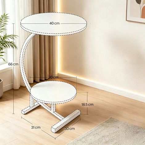 Mesa de centro, mesita de noche moderna, mesa auxiliar, mesa auxiliar sencilla, mesa compacta, mesa auxiliar junto al sofá (solo con mesa auxiliar) (1/5)