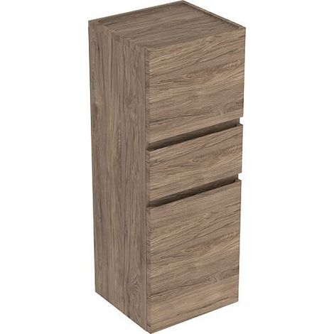 Colonne mi-haute H105 Geberit Renova Plan 2 portes 1 tiroir Noyer Carya - GEBERIT 501.922.JR.1 (1/5)