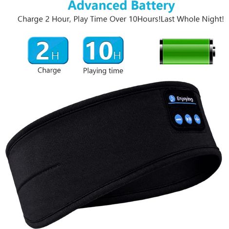 Bandeau Bluetooth Cadeau Homme Femme - Cadeau Homme Original Bandeau Écouteur de Musique Masque de Nuit, Idee Cadeau Femme Bandeau Bluetooth Dormir Masque Yeux, Cadeau Noel Bandeau Masque de Sommeil