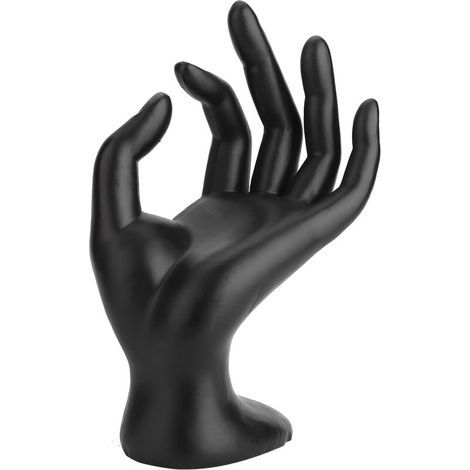 Black OK Hand Waving Rings Display Stand Earrings Bracelet Holder Jewelry Organizers (Resin) (1/5)