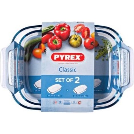 Fuente Horno Rect 39X24/35X32 Cm C/Asa Borosilicato Pyrex 2 Pyrex (1/3)