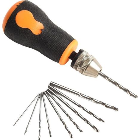 Perceuse Manuelle Mini Perceuse à Main,Ensemble D'Outils Portables,Petite Perceuse à Main,Perceuse à Main pour le Travail Du Bois pour Modèle de (1/5)